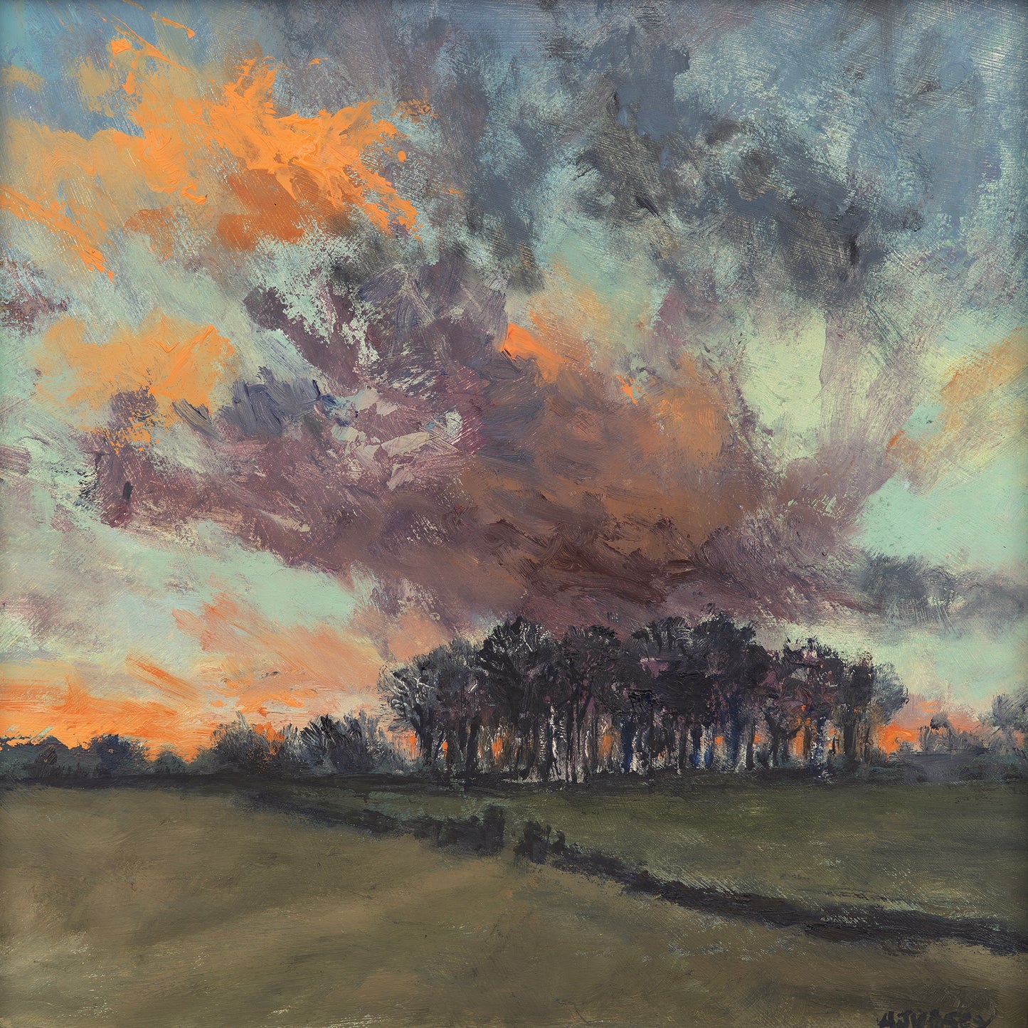 Orange Evening Light from Arbor Low