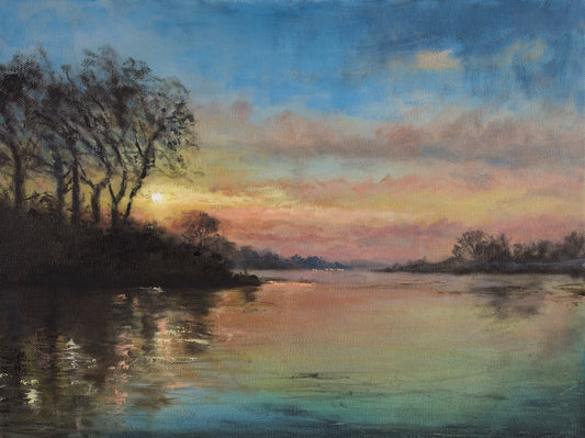 Sunrise over Winsford Flash - Fine Art Print